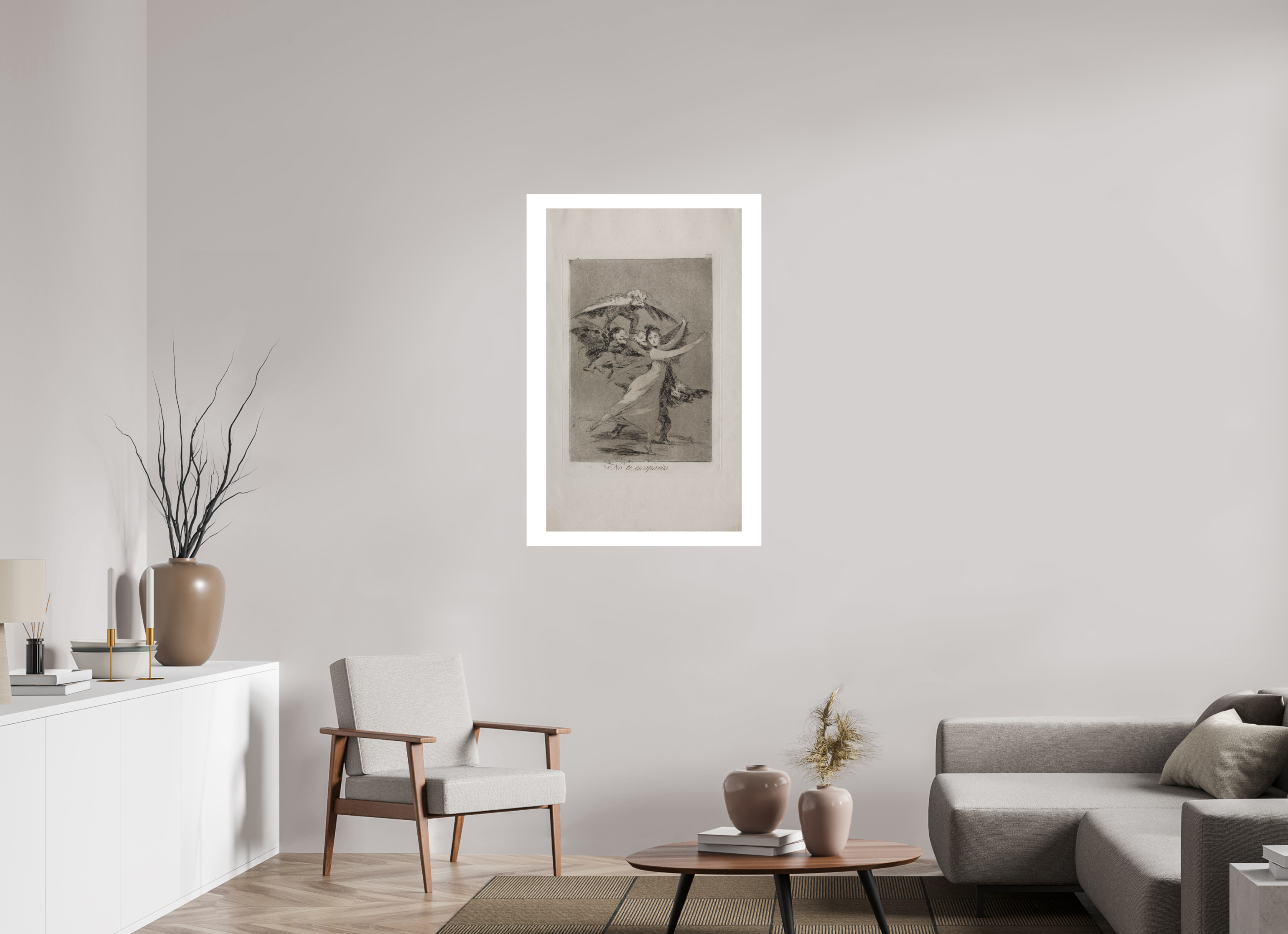 30 x 45″, Collector Print - German Etching - 30 x 45 Goya / You Will Not Escape — Collector Print