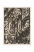 Main image Piranesi / The Prisons: A Perspective of Roman Arches, with Two Lions Carved in Relief on Stone Slabs in the Foreground — Collector Print