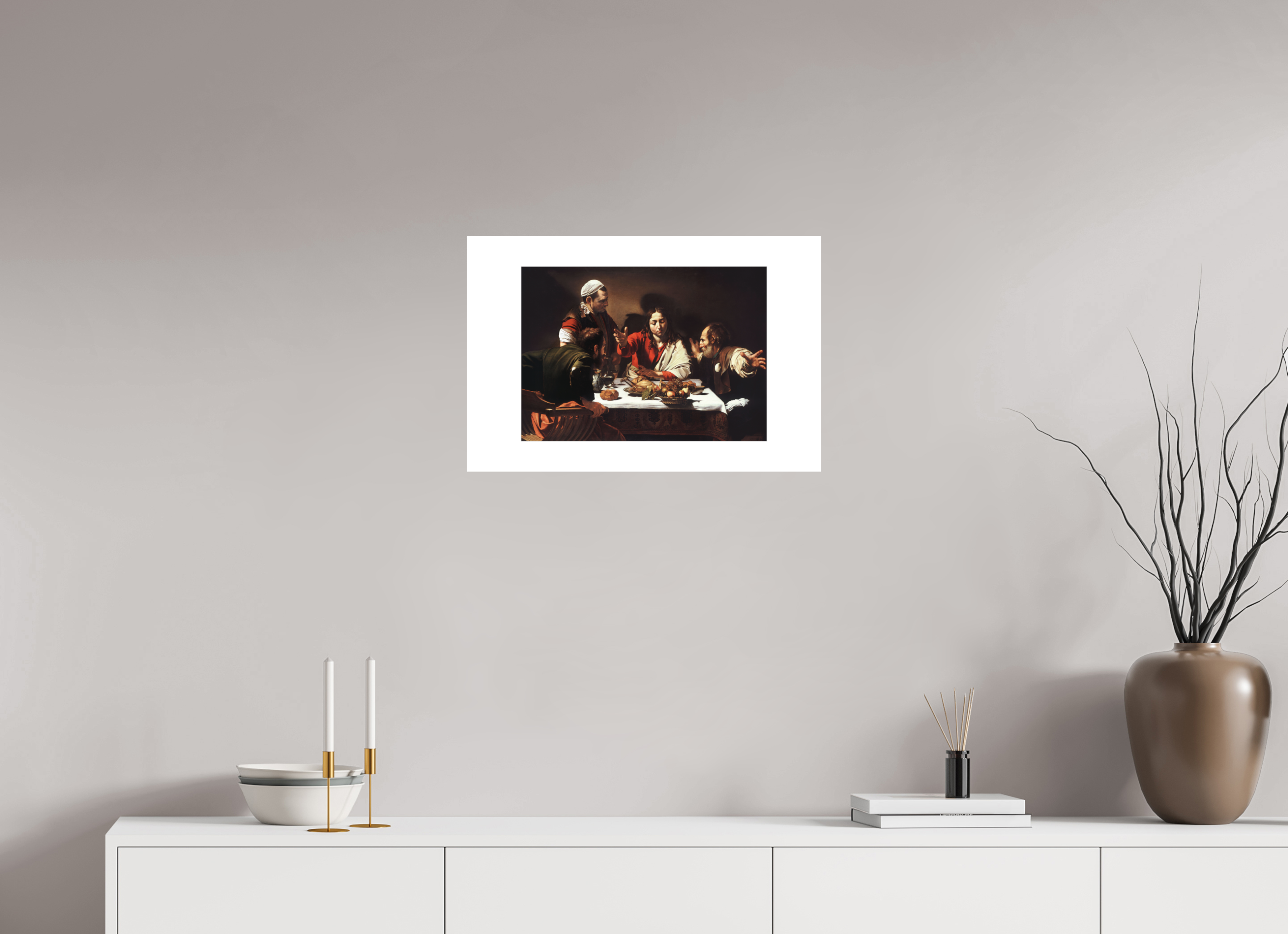 24 x 16″, Exhibition Fine Art Print - Hahnemuhle Photo Rag - 24 x 16 Caravaggio / Supper at Emmaus — Exhibition Print - 24 x 16
