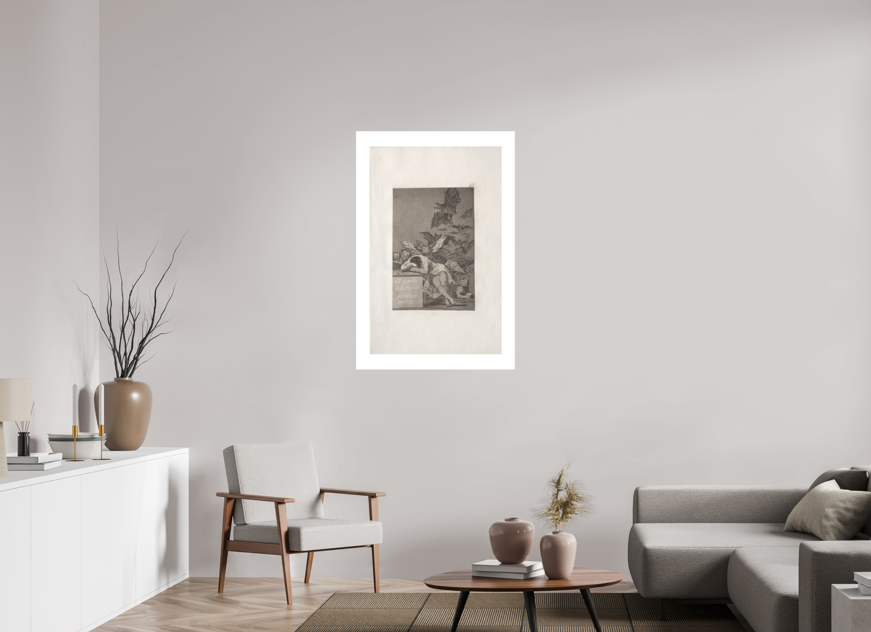 30 x 45″, Collector Print - German Etching - 30 x 45 Goya / The Sleep of Reason Produces Monsters — Collector Print