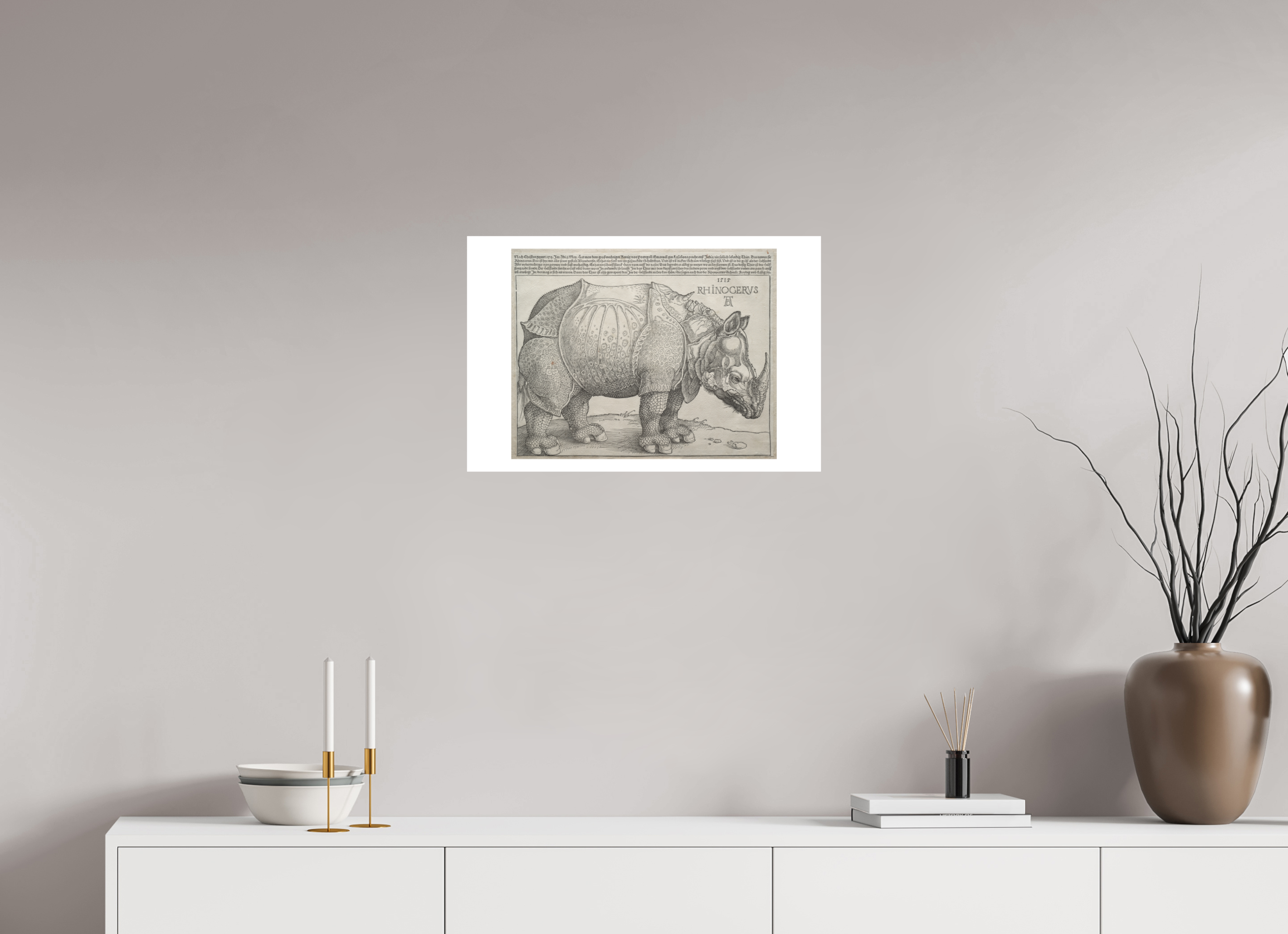24 x 16″, Exhibition Fine Art Print - Hahnemuhle Photo Rag - 24 x 16 Dürer / The Rhinoceros — Exhibition Print - 24 x 16