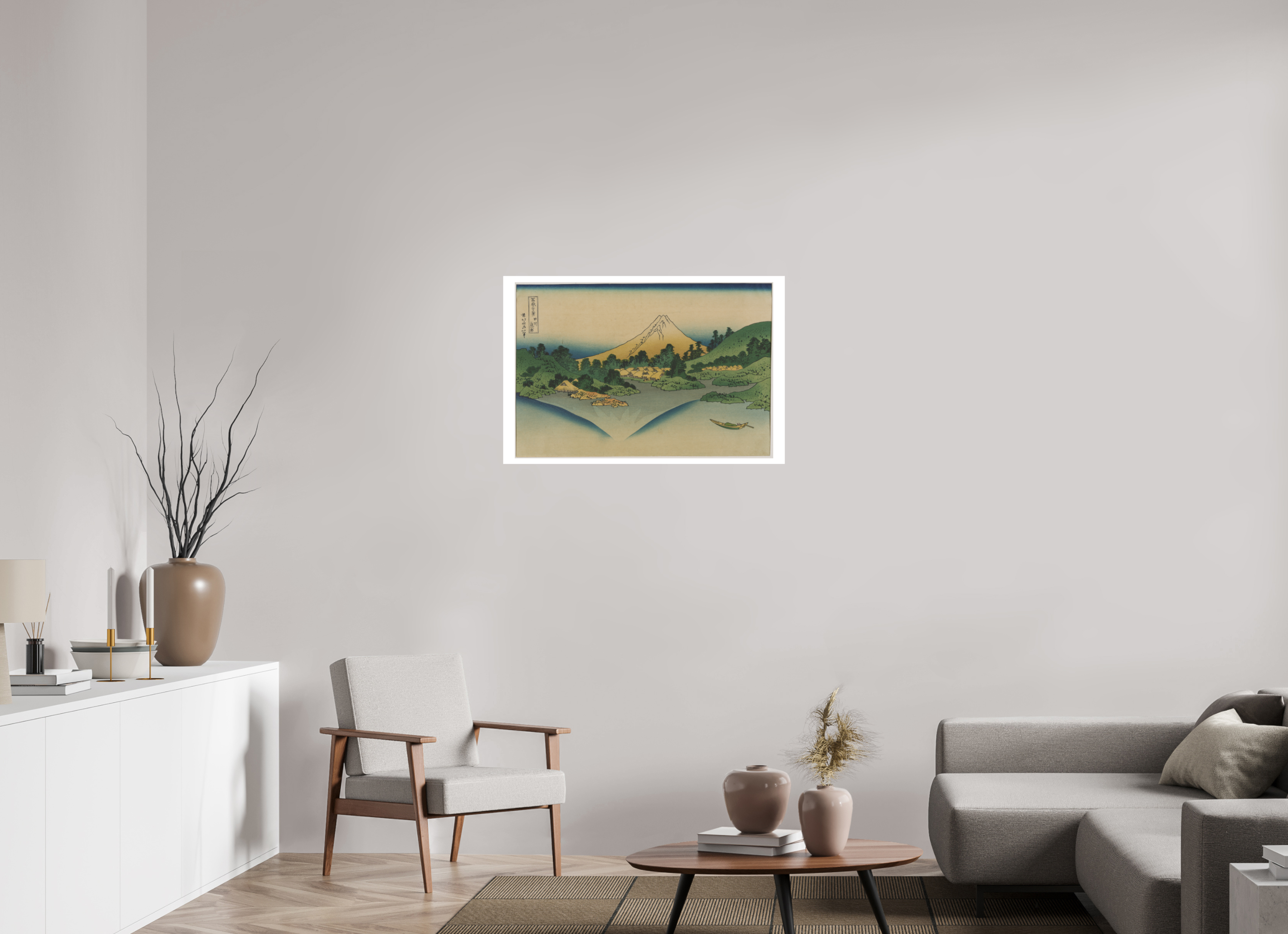 36 x 24″, Exhibition Fine Art Print - Hahnemuhle Photo Rag - 36 x 24 Hokusai / Reflection in Lake at Misaka in Kai Province — Exhibition Print - 36 x 24