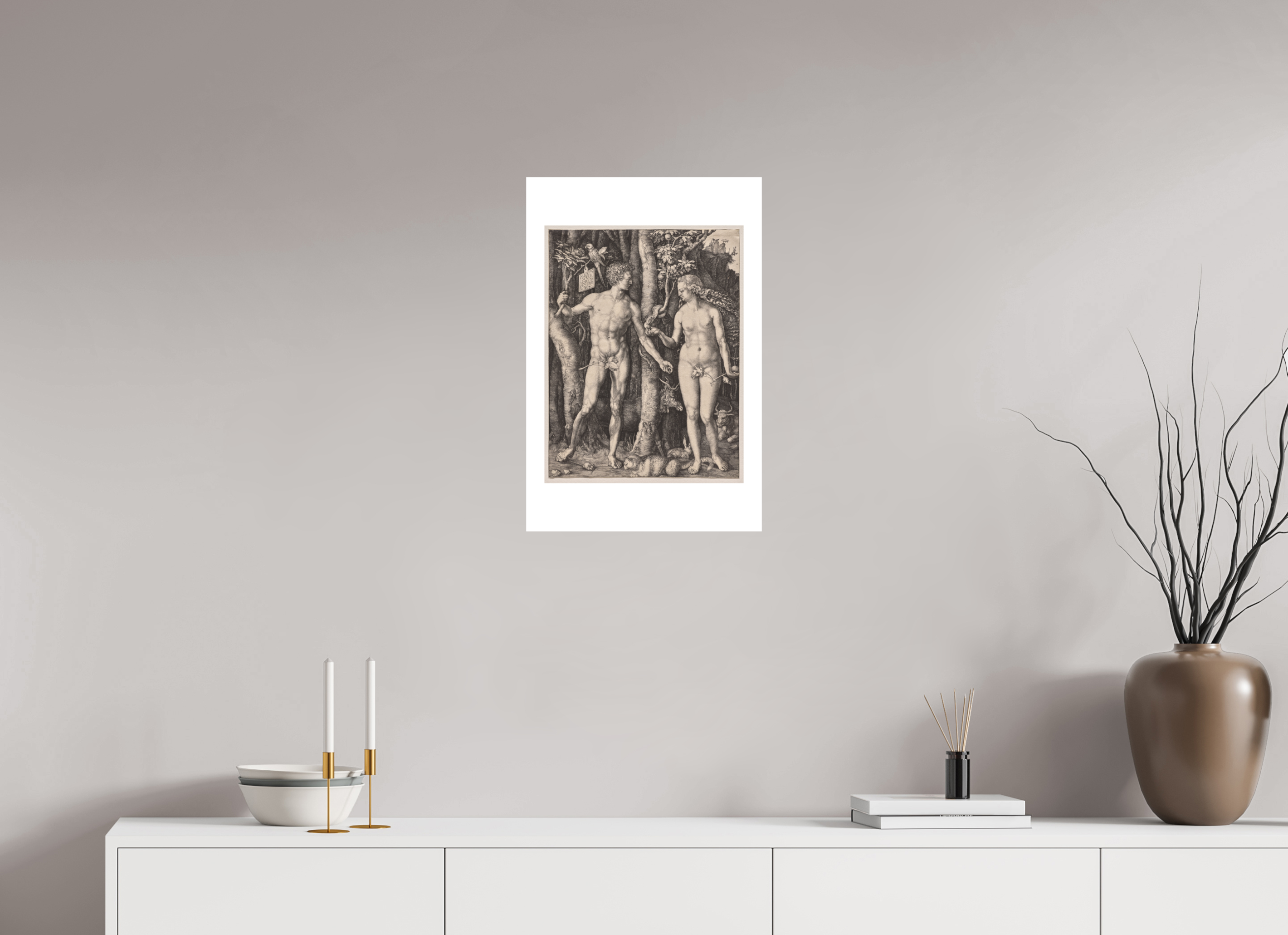 16 x 24″, Exhibition Fine Art Print - Hahnemuhle Photo Rag - 16 x 24 Dürer / Adam and Eve — Exhibition Print - 16 x 24
