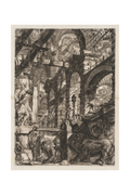 Main image Piranesi / The Prisons: A Perspective of Roman Arches, with Two Lions Carved in Relief on Stone Slabs in the Foreground — Exhibition Print - 24 x 36