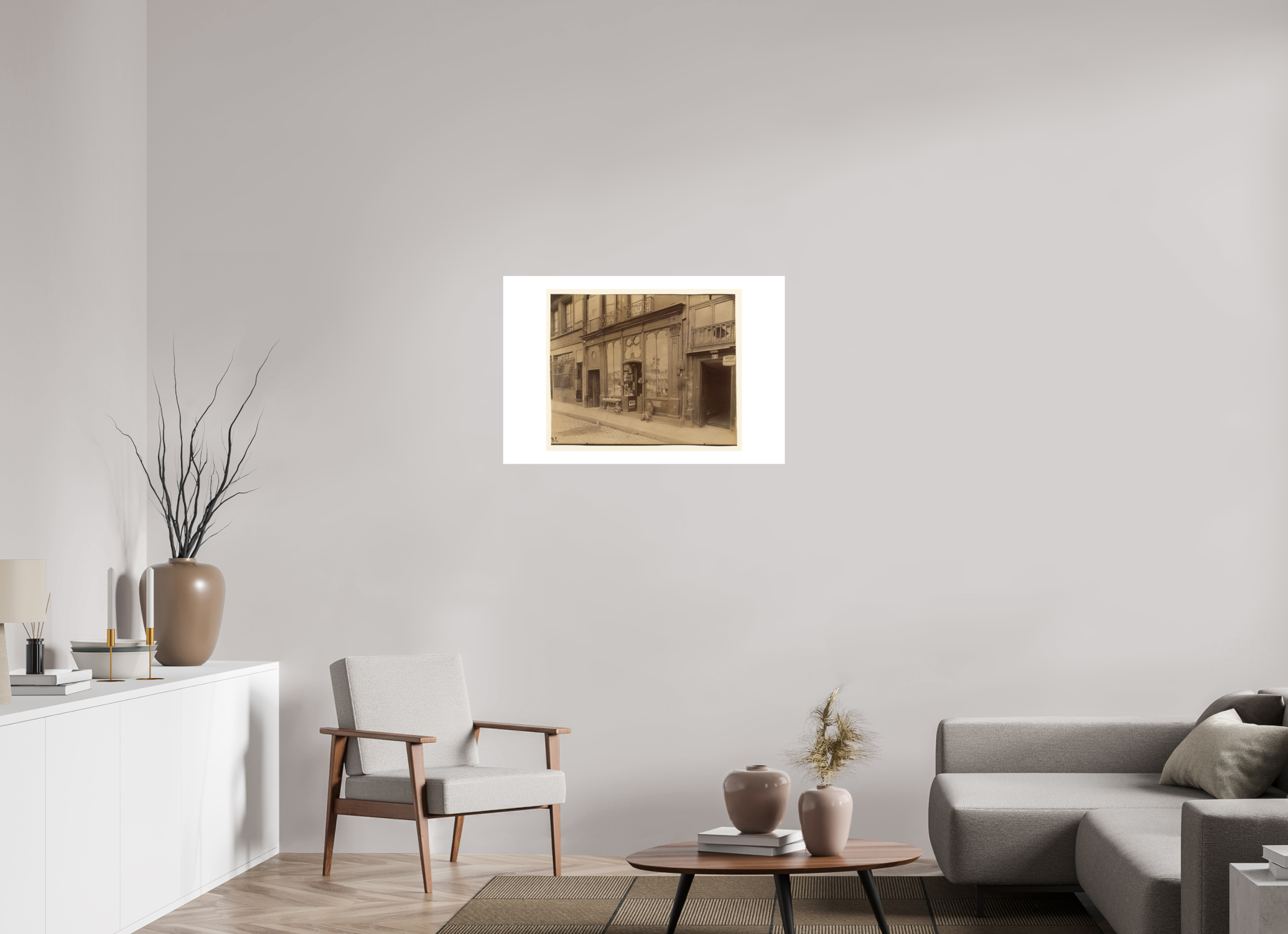 36 x 24″, Exhibition Fine Art Print - Hahnemuhle Photo Rag - 36 x 24 Atget / Boutique Louis XVI, 3 quai Bourbon — Exhibition Print - 36 x 24